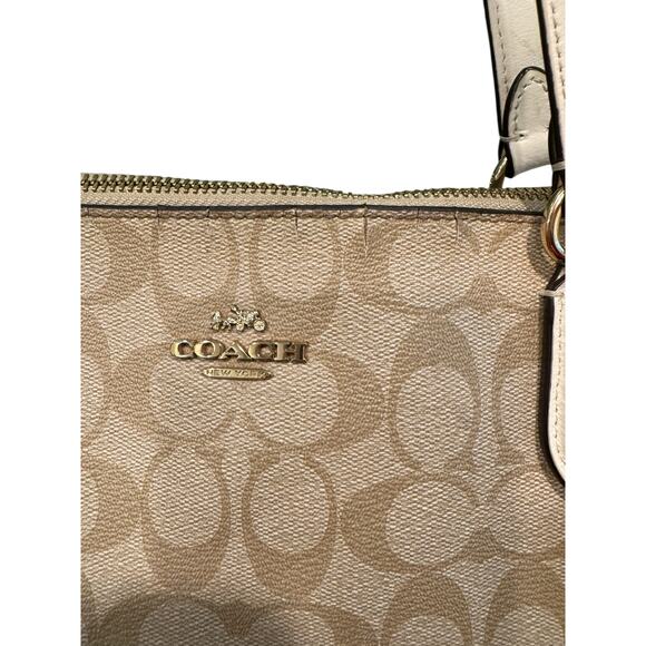 Coach F29208 Shoulder Handbag Tote Pvc All-Over Pattern Light Khaki - Picture 8 of 14